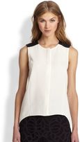 Thumbnail for your product : Rag and Bone 3856 Contrast-Yoke Sleeveless Blouse