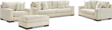 Hokku Designs Maggie Sofa Loveseat Chair and Ottoman