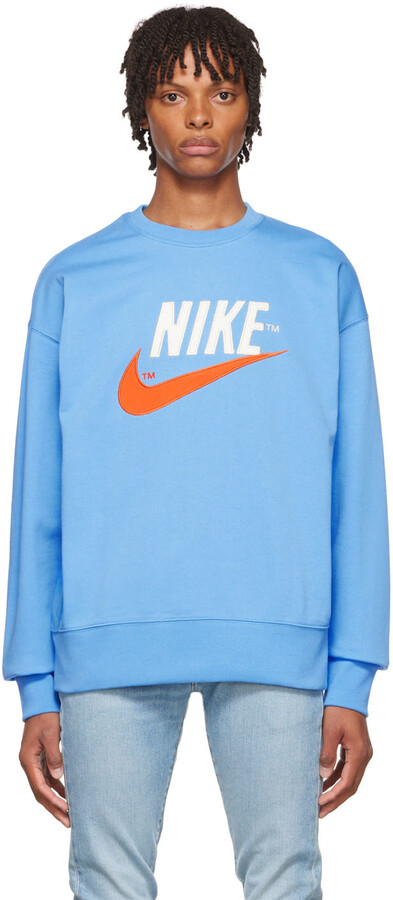 Ventilación La base de datos Psiquiatría Nike Blue Sportswear Trend Sweatshirt - ShopStyle