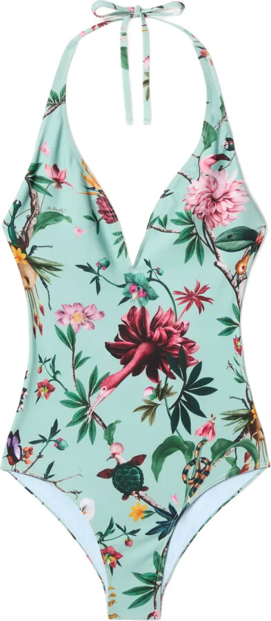 La DoubleJ Floral-Print Swimsuit
