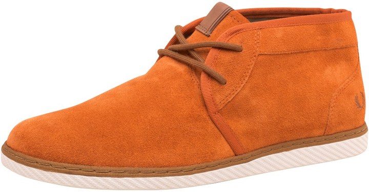 Fred Perry Mens Claxton Mid Suede Boots Cinnamon - ShopStyle