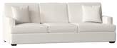 Thumbnail for your product : Wayfair Custom Upholstery Avery 86" Recessed Arm Sofa Body Fabric: Zula Pumice, Throw Pillow Fabric: Conversation Capri