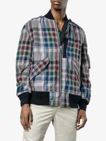 Thumbnail for your product : Sacai Checked bomber jacket