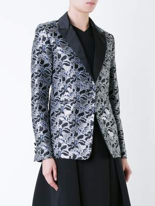 MSGM metallic floral jacquard dinner jacket