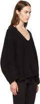 Thumbnail for your product : Alexander Wang T by Black Bracelet Sleeve V-Neck Sweater