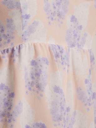 Athena Procopiou - Violet's Whisper Lace-trimmed Maxi Dress - Womens - Purple Multi