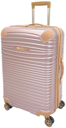Source golden color 5 Piece Hard side suitcase set 3pc 4 wheels rose gold  luggage ABS PC hard plastic travel luggage on m.