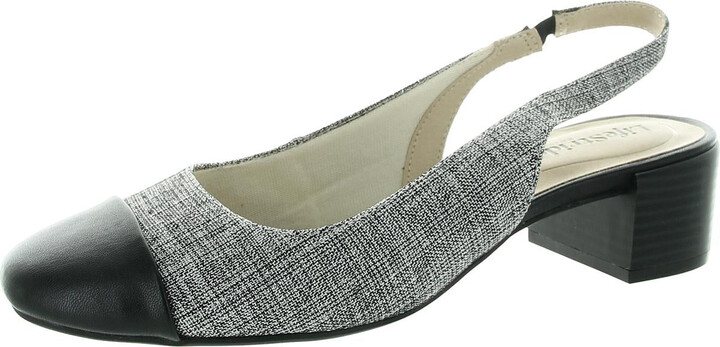 Becoming Womens Toe Cap Slingback Heels