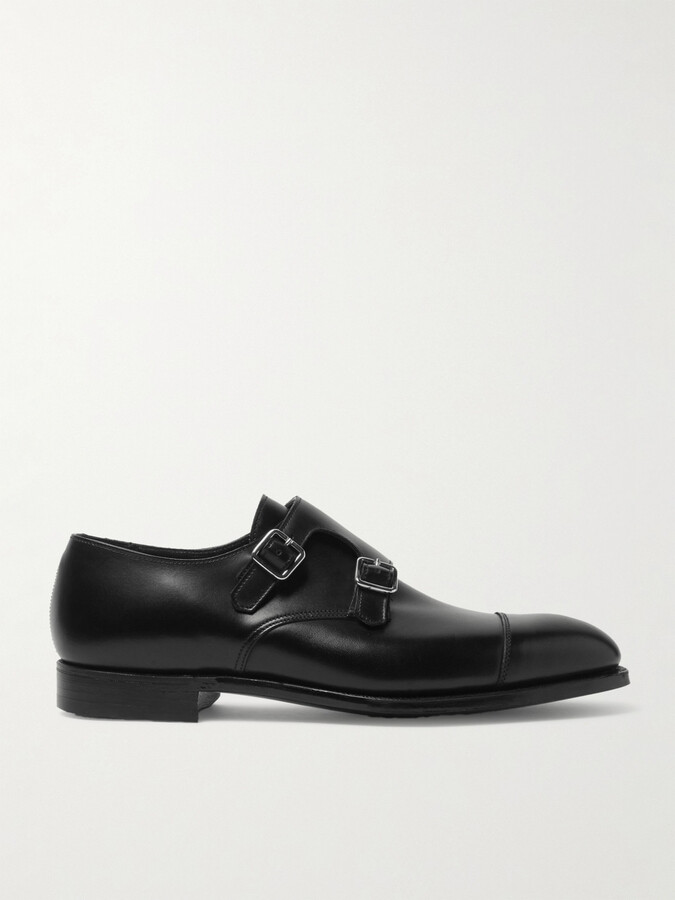 George Cleverley Thomas Cap-Toe Leather Monk-Strap Shoes