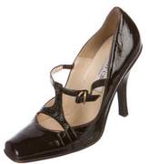 Thumbnail for your product : Jimmy Choo Square-Toe Patent Leather Pumps