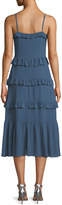 Thumbnail for your product : MICHAEL Michael Kors Ruffle-Tiered Sleeveless Midi Dress