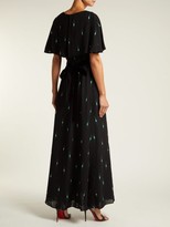 Thumbnail for your product : Valentino Crystal-embellished Silk Crepe De Chine Gown - Black Multi
