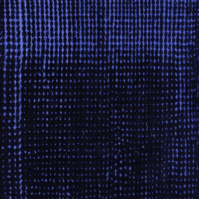 Gracie Oaks Nolitta Abstract Machine Made Power Loom Square 7' x 7' Wool/Polyester Area Rug in Blue