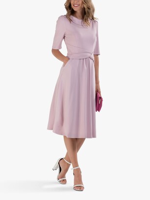 Jolie Moi Fold Over Fit and Flare Midi Dress