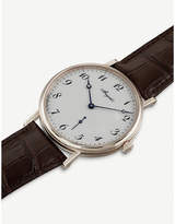 Thumbnail for your product : Breguet G7147BR299WU Classique 18ct rose-gold and leather watch