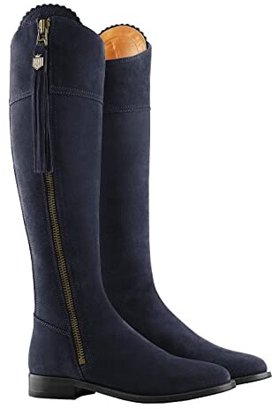 navy stretch boots