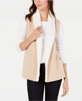 Tommy Hilfiger Faux-Shearling Open-Front Vest, Created for Macy's