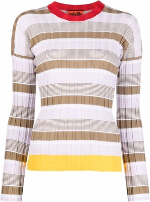 colville Ribbed-Knit Striped Top