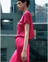 Thumbnail for your product : Cédric Charlier Fuchsia Silk Cut Out Dress