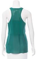Thumbnail for your product : Alexander Wang T by Sleeveless Silk Top