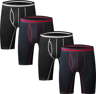 Men's Boxers Briefs Open Penis Underwear Sheath Pouch Stretch Long Shorts  Trunks