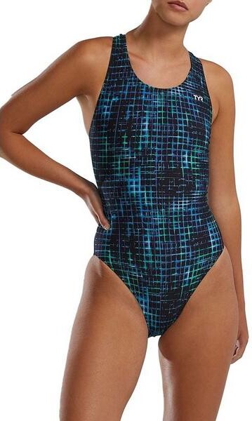 TYR Women's MaxFit Atrix One Piece Swimsuit Competitive 26 Blue/Green