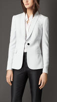 Thumbnail for your product : Burberry Slim Fit Satin-back Crepe Jacket