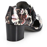Thumbnail for your product : Jason Wu Floral-Print Leather Cutout Brogues