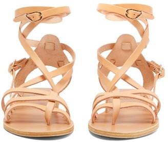 Ancient Greek Sandals Satira Wraparound Leather Sandals - Tan