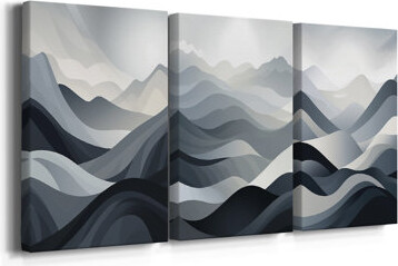 Darby Home Co LANDSCAPES Series CCXXVIII -Custom Wrapped Gallery Canvas - 3 Pieces