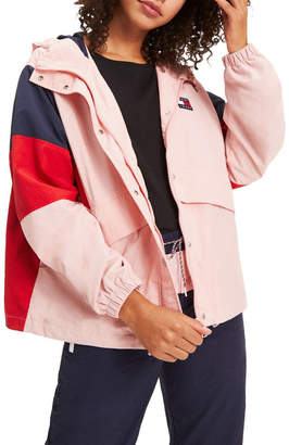 Tommy Jeans Colour-Blocked Relaxed Fit Windbreaker Jacket