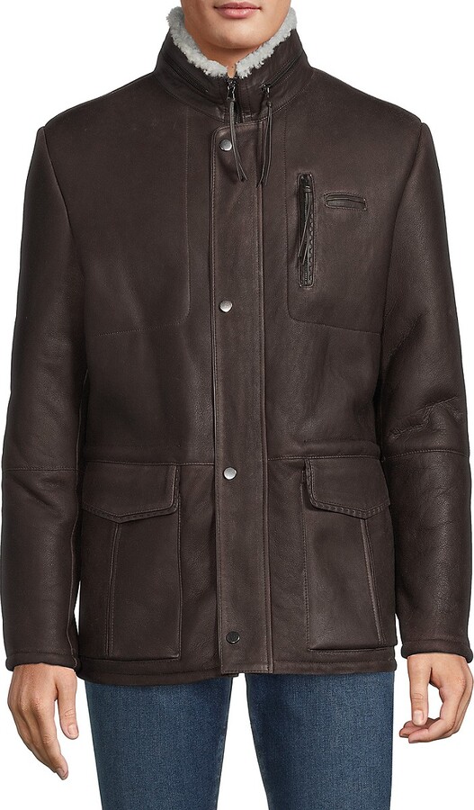 Grenn Pilot Leather & Shearling Lined Jacket - ShopStyle