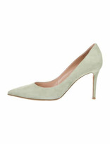 Thumbnail for your product : Gianvito Rossi Suede Pointed-Toe Pumps w/ Tags Green