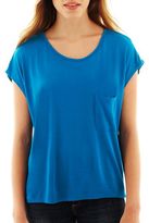 Thumbnail for your product : JCPenney KATIE K Lattice-Back Tee