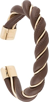 Bottega Veneta Twisted Leather Bracelet