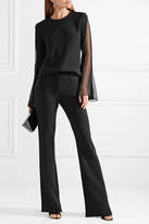 Thumbnail for your product : Cushnie Theodora Silk Organza-trimmed Crepe Top