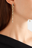 Thumbnail for your product : Eddie Borgo Twill Fringe Gold-plated Cubic Zirconia Earrings