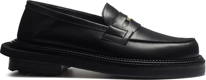 JM WESTON Stitching Leather Loafers