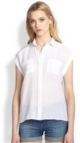 Thumbnail for your product : Rails Rolled Cap-Sleeve Button-Down Shirt