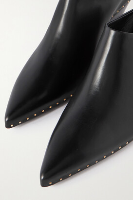 Jil Sander Studded Leather Mules - Black
