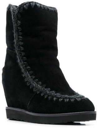 Mou French Toe Wedge Short boots
