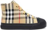 Thumbnail for your product : Burberry Kids Vintage Check high-top sneakers