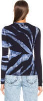 Thumbnail for your product : Proenza Schouler Tie Dye Rib Long Sleeve Top in Dark Indigo & White | FWRD