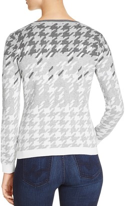 Foxcroft Houndstooth Cardigan Sweater