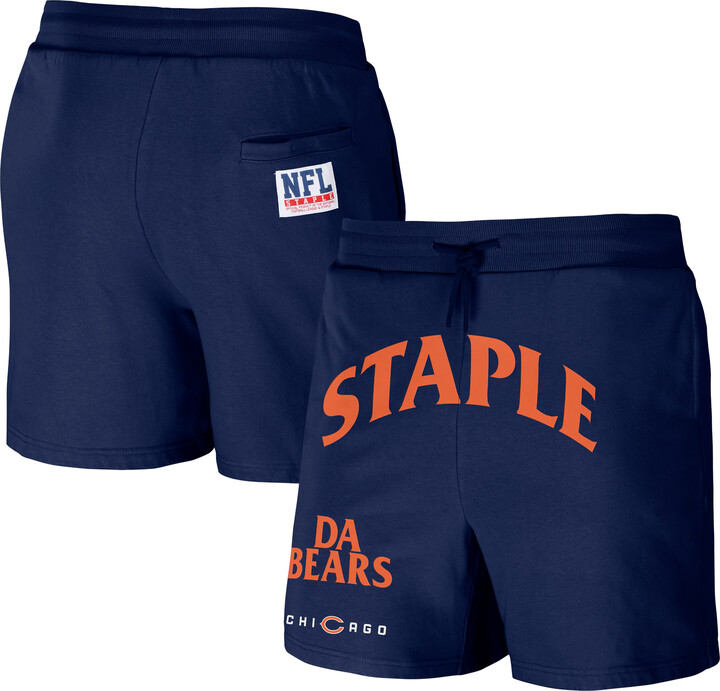 Staple Men's NFL x Navy Chicago Bears Throwback Vintage Wash Fleece Shorts