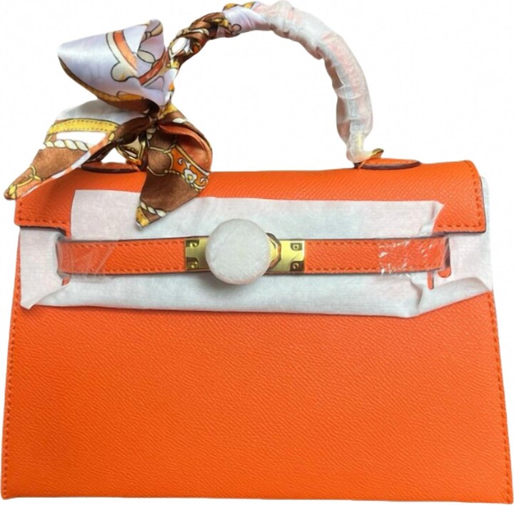 Glam Collections Glam Signature Mini Purse In Orange