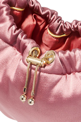 Rosantica Fatale Tasseled Satin Shoulder Bag - Pink