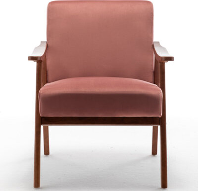 Mid-century Modern Chair With A Soft Velvet And Arms For Versatile Stylish Home Interior