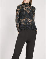 Thumbnail for your product : Ganni Clark high-rise tapered crepe trousers