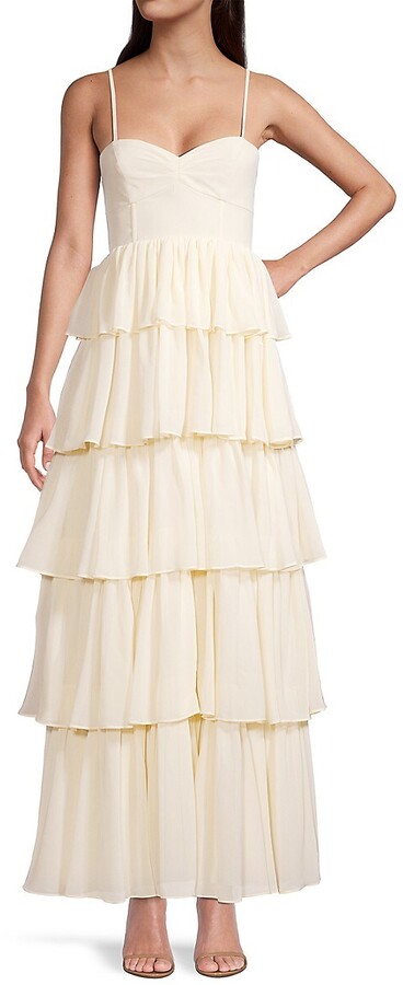 Thethea tiered chiffon dress Clearance